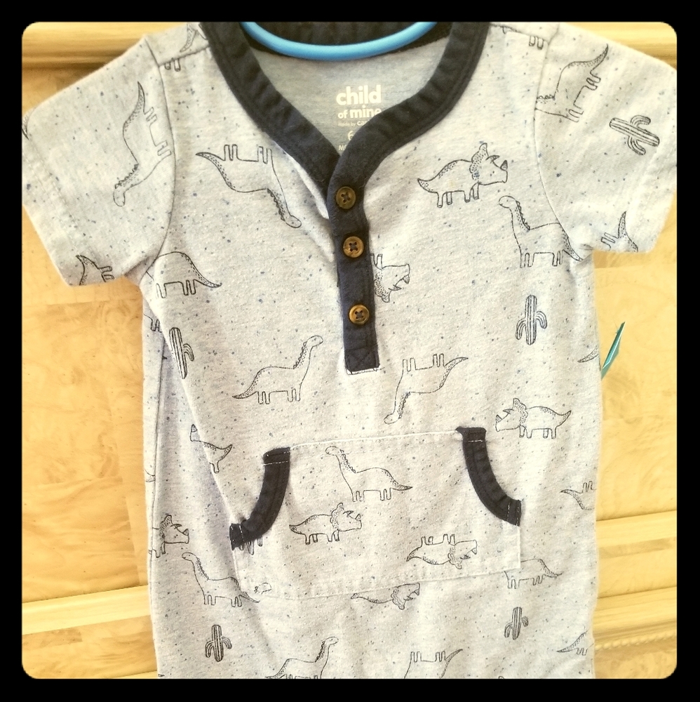 6-9M dinosaur short sleeved bodysuit